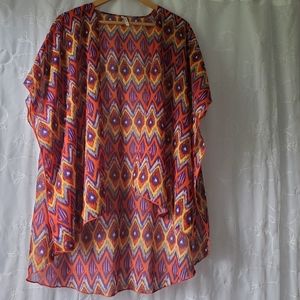 Truth NYC patterned kimono, swim cover up